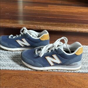 New Balance 515 Blue and Gold Sneakers
